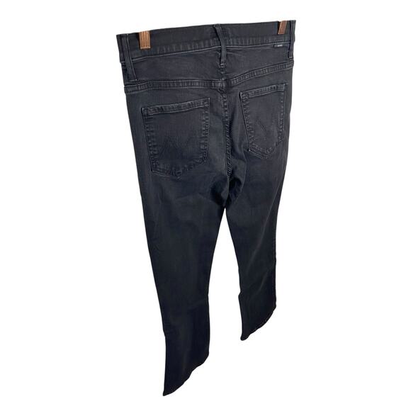 Mother The Insider Crop Jeans Stretch High Rise Not Guilty Black Wash USA Sz 28 - Picture 8 of 12